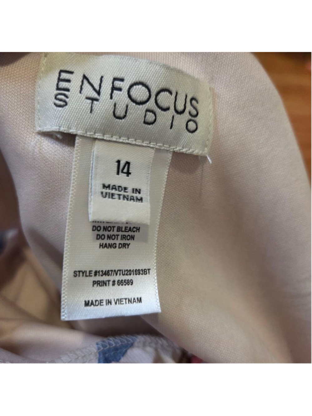Enfocus Studio Plus Floral Midi Dress Cream Red Size 14 - Picture 4 of 5